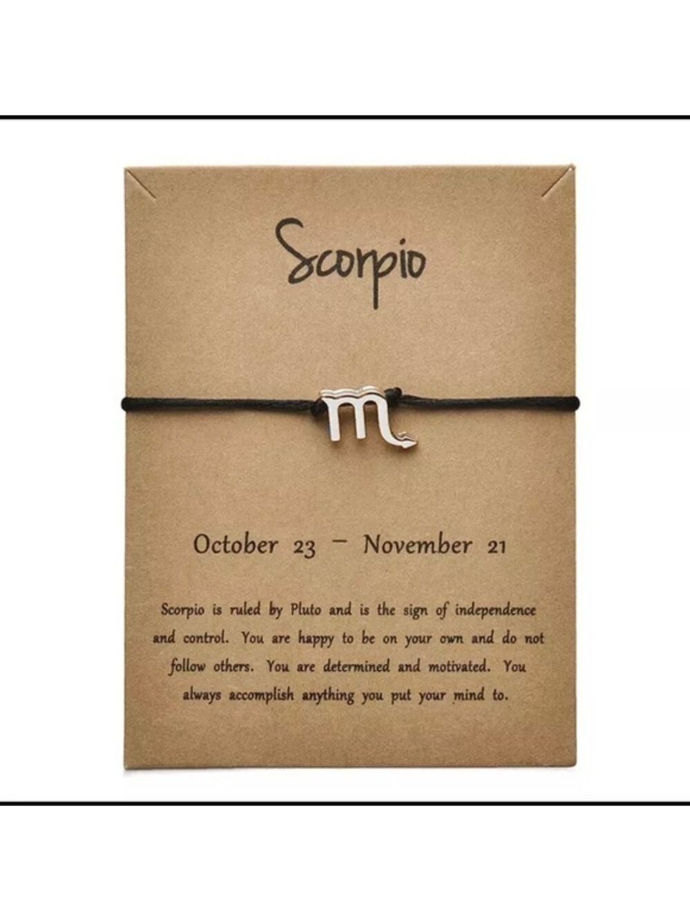 Silver Gold Tone Scorpio ♏️ Adjustable Bracelet